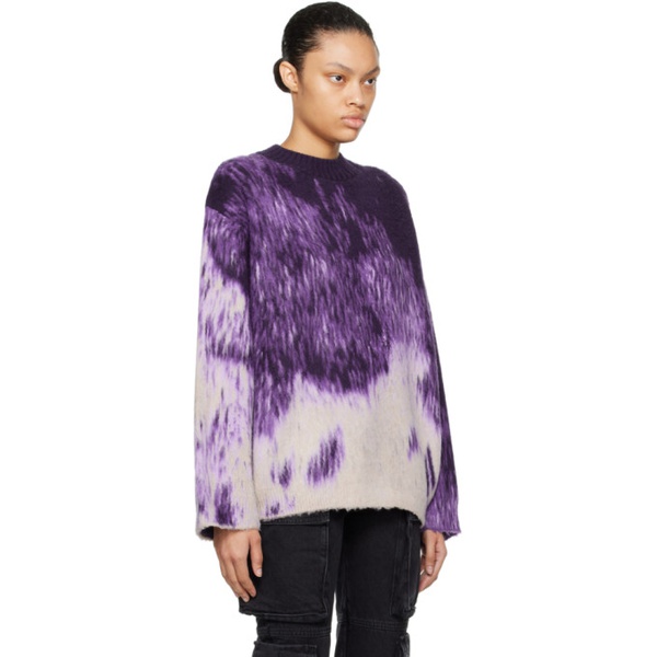  더 아티코 The Attico Purple Jacquard Sweater 241528F096000