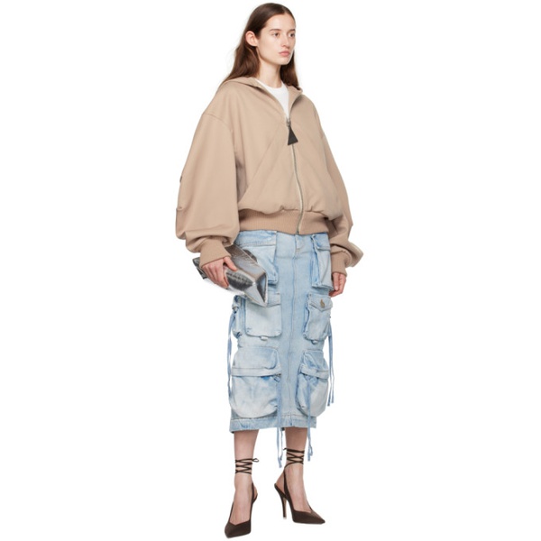  더 아티코 The Attico Blue Pocket Denim Midi Skirt 241528F092000