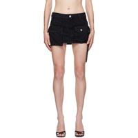 더 아티코 The Attico Black Fay Denim Miniskirt 241528F090002