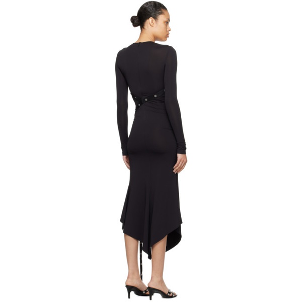  더 아티코 The Attico Black Studded Midi Dress 241528F054006