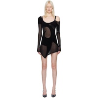 더 아티코 The Attico Black Graphic Minidress 241528F052007