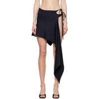 더 아티코 The Attico Black Asymmetric Miniskirt 241528F090010
