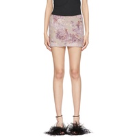 더 아티코 The Attico Beige Rose Miniskirt 222528F090002