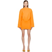 더 아티코 The Attico Orange Paneled Mini Dress 231528F052008