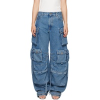 더 아티코 The Attico Blue Fern Jeans 242528F069003
