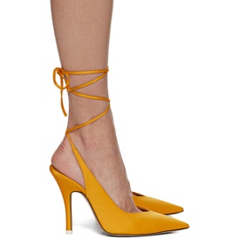 더 아티코 The Attico Yellow Venus Slingback Heels 231528F122002