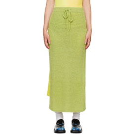 더 엘더 스테이츠먼 The Elder Statesman Green Selerino Net Midi Skirt 242014F092000