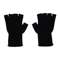 더 엘더 스테이츠먼 The Elder Statesman Black Fingerless Gloves 242014M135004