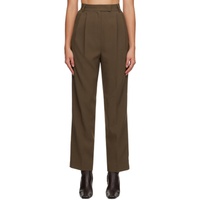 프랭키 샵 The Frankie Shop Brown Bea Trousers 232115F087014