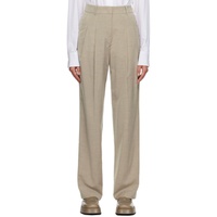 프랭키 샵 The Frankie Shop Taupe Gelso Trousers 232115F087008