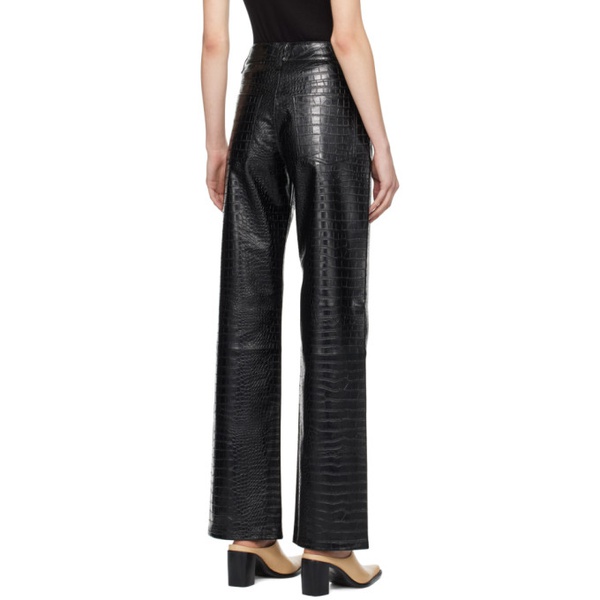  프랭키 샵 The Frankie Shop Black Bonnie Faux-Leather Trousers 241115F087004