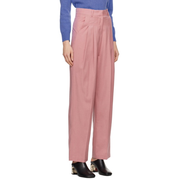  프랭키 샵 The Frankie Shop Pink Gelso Trousers 241115F087011