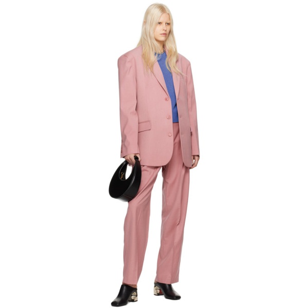  프랭키 샵 The Frankie Shop Pink Gelso Trousers 241115F087011