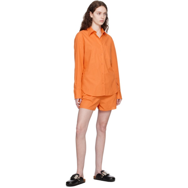  프랭키 샵 The Frankie Shop Orange Lui Shorts 232115F088007