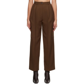 프랭키 샵 The Frankie Shop Brown Maesa Trousers 232115F087005