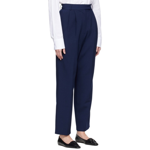  프랭키 샵 The Frankie Shop Navy Bea Trousers 222115F087012