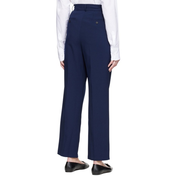  프랭키 샵 The Frankie Shop Navy Bea Trousers 222115F087012