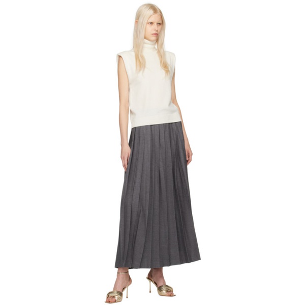  프랭키 샵 The Frankie Shop Gray Bailey Maxi Skirt 241115F093004