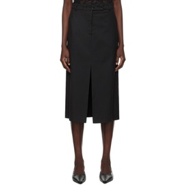 The Garment Black Pluto Midi Skirt 241364F092000