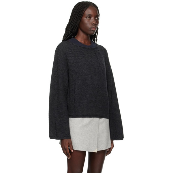  The Garment Gray Canada Stitch Sweater 241364F096001