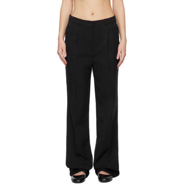  The Garment Black Pleated Trousers 241364F087009