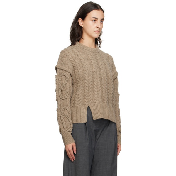  The Garment Brown Canada Cable Braided Sweater 232364F096005