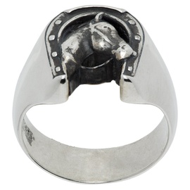 The Letters Silver Horse & Horseshoe Ring 241864M147000