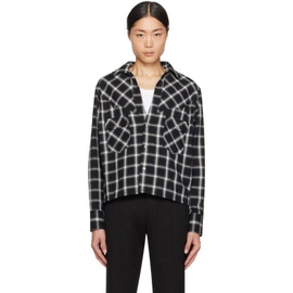 The Letters Black Check Shirt 241864M192000