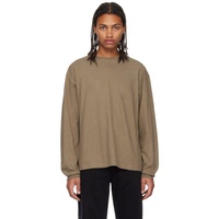 더 로우 The Row Taupe Kirk Long Sleeve T-Shirt 232359M213007