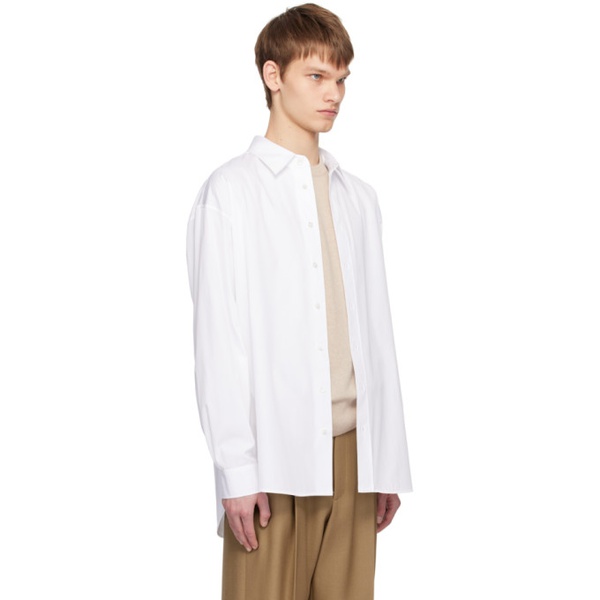  더 로우 The Row White Penn Shirt 241359M192012