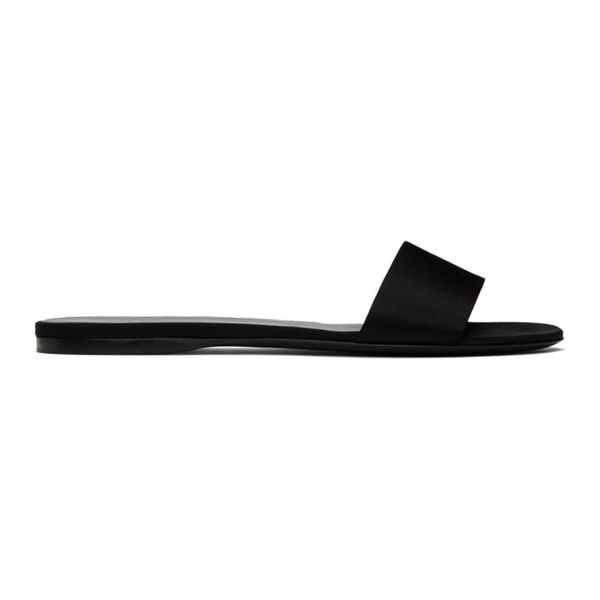  더 로우 The Row Black Combo Slide Sandals 241359F124010