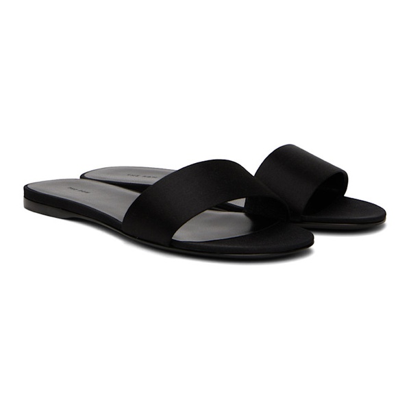  더 로우 The Row Black Combo Slide Sandals 241359F124010