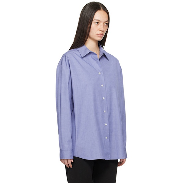  더 로우 The Row Blue Attica Shirt 241359F109018
