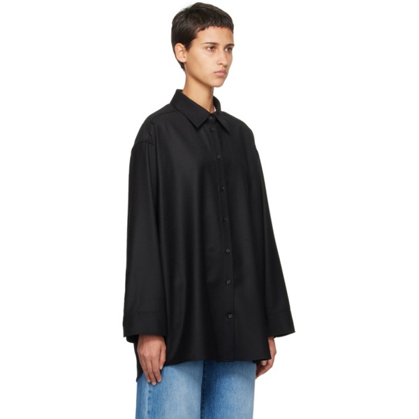  더 로우 The Row Black Caroline Shirt 241359F109002