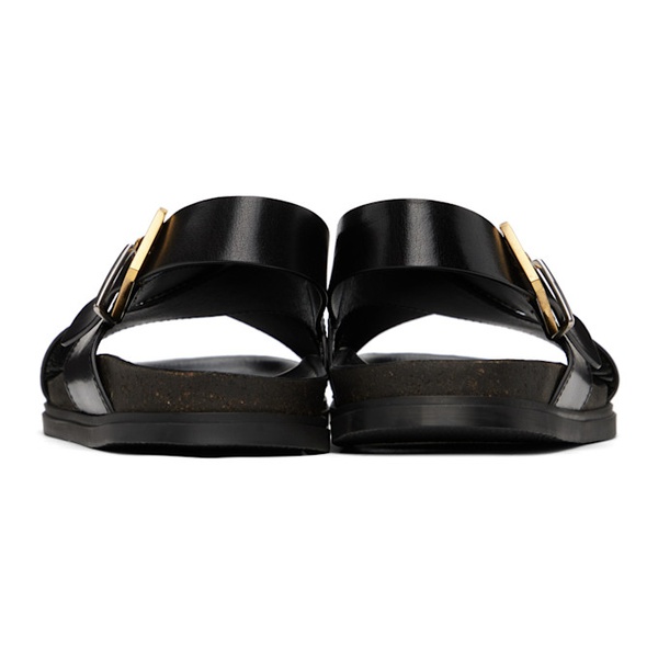  더 로우 The Row Black Buckle Leather Sandals 241359F124007