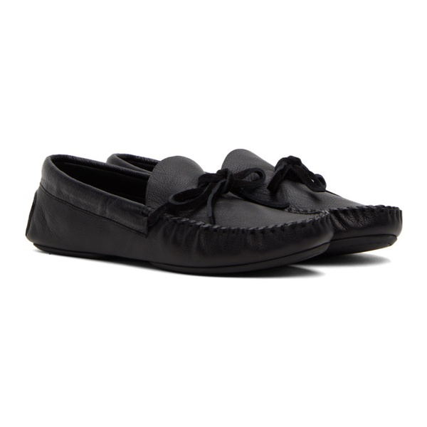  더 로우 The Row Black Lucca Loafers 232359F121001