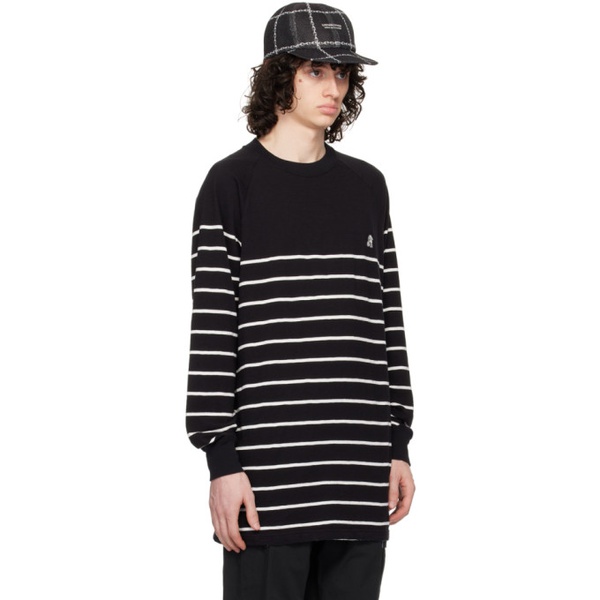  The Shepherd 언더커버 UNDERCOVER Black Striped Long Sleeve T-Shirt 241150M213001