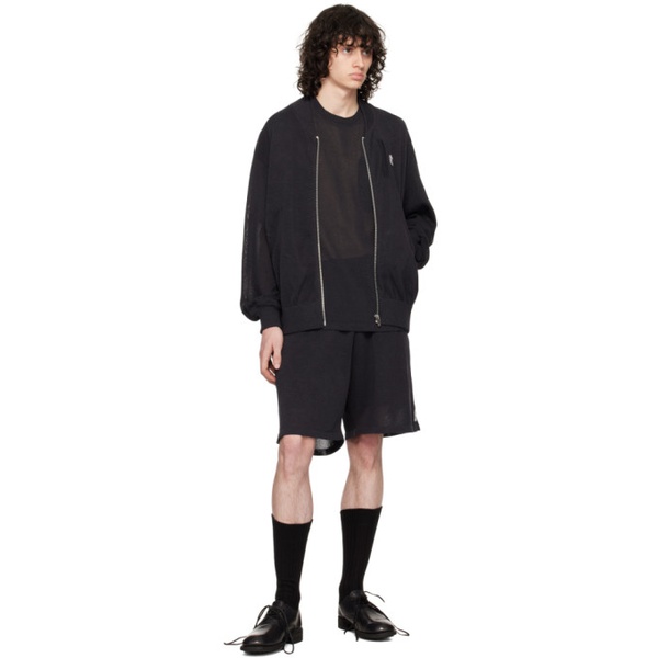  The Shepherd 언더커버 UNDERCOVER Black Belted Shorts 241150M193000