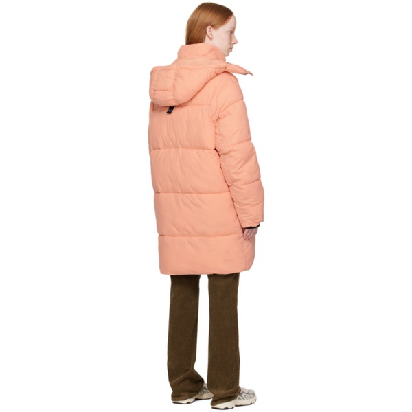  베리 웜 The Very Warm Pink Long Hooded Puffer Jacket 222371F061015
