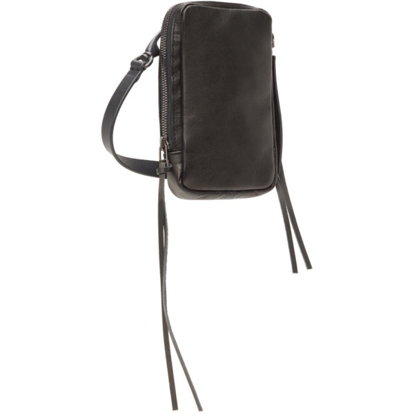  The Viridi-anne Black Leather Neck Pouch 241949M171000