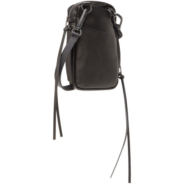  The Viridi-anne Black Leather Neck Pouch 241949M171000