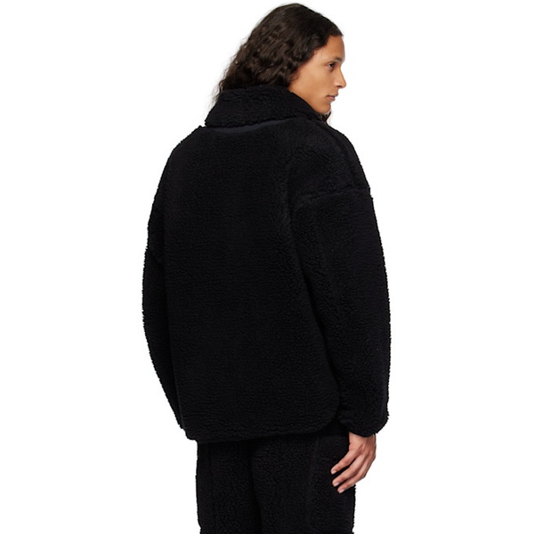  The Viridi-anne Black Boa Reversible Jacket 232949M180001