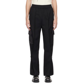 The World Is Your Oyster Black Cinched Cargo Pants 232865M188000
