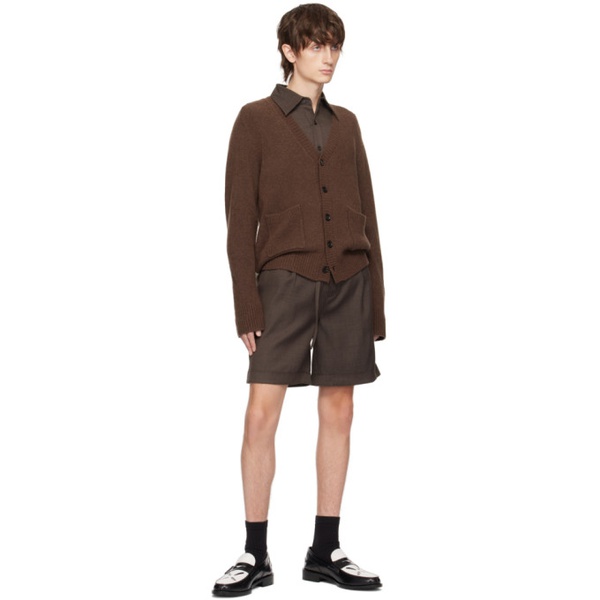  The World Is Your Oyster Brown & 오프화이트 Off-White Convertible Sweater 232865M200000