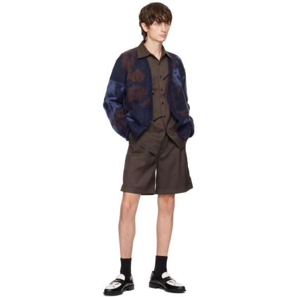  The World Is Your Oyster Brown Belted Shorts 232865M193000