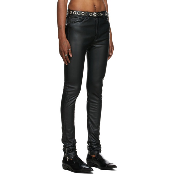  테오필리오 Theophilio SSENSE Exclusive Faux-Leather Skinny Trousers 212942M186003
