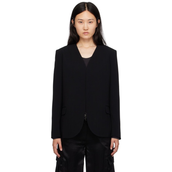 띠어리 띠어리 Theory Black Collarless Blazer 232216F057000