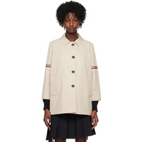 톰브라운 Thom Browne Khaki Striped Armband Coat 231381F059002