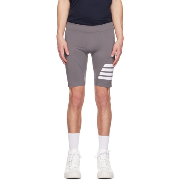 톰브라운 톰브라운 Thom Browne Gray 4-Bar Compression Shorts 231381M177003