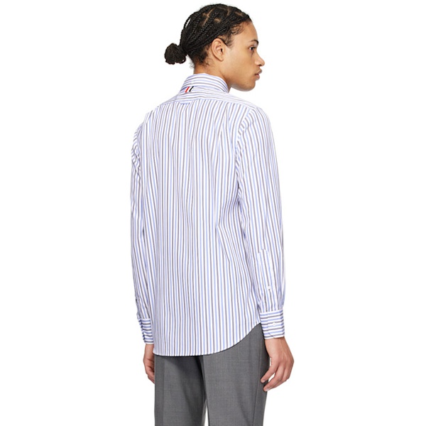 톰브라운 톰브라운 Thom Browne White Striped Shirt 241381M192014